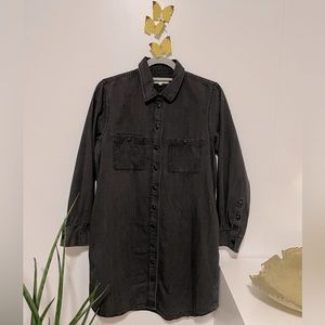 Madewell Black Denim Shirt Dress